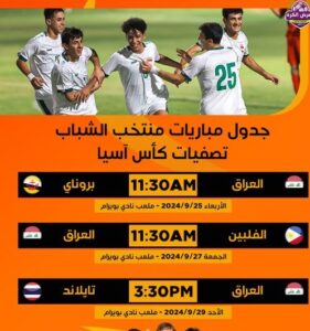 مباريات منتخب شباب العراق في تصفيات كأس آسيا